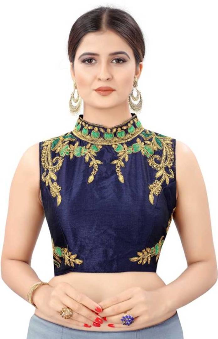 Trendy phantom silk Stitched Blouse for Women